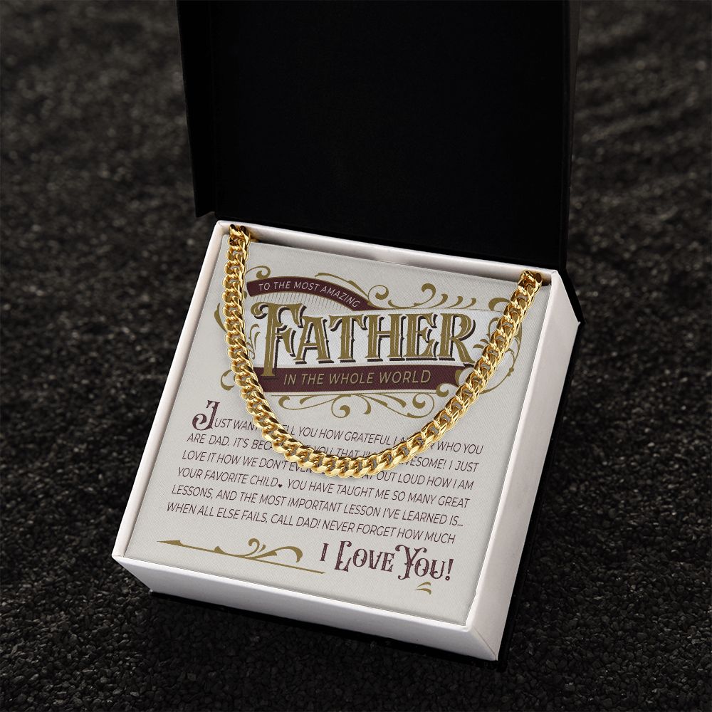 THe Most Amazing Father | Cuban Link Chain