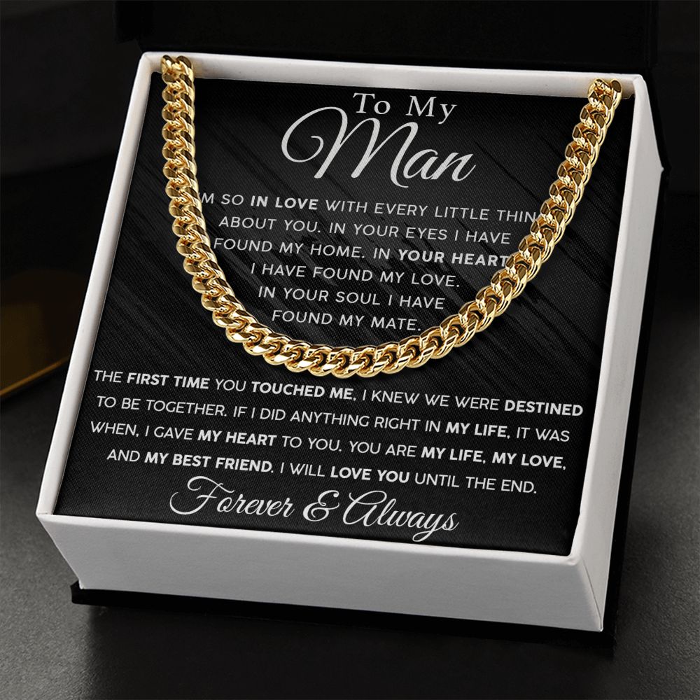 To My Man - My Best Friend | Cuban Link Chain