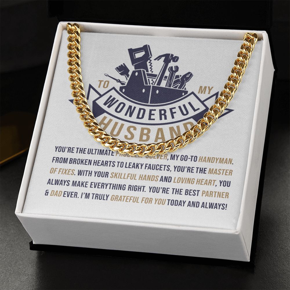 To My wonderful Husband | Cuban Link Chain