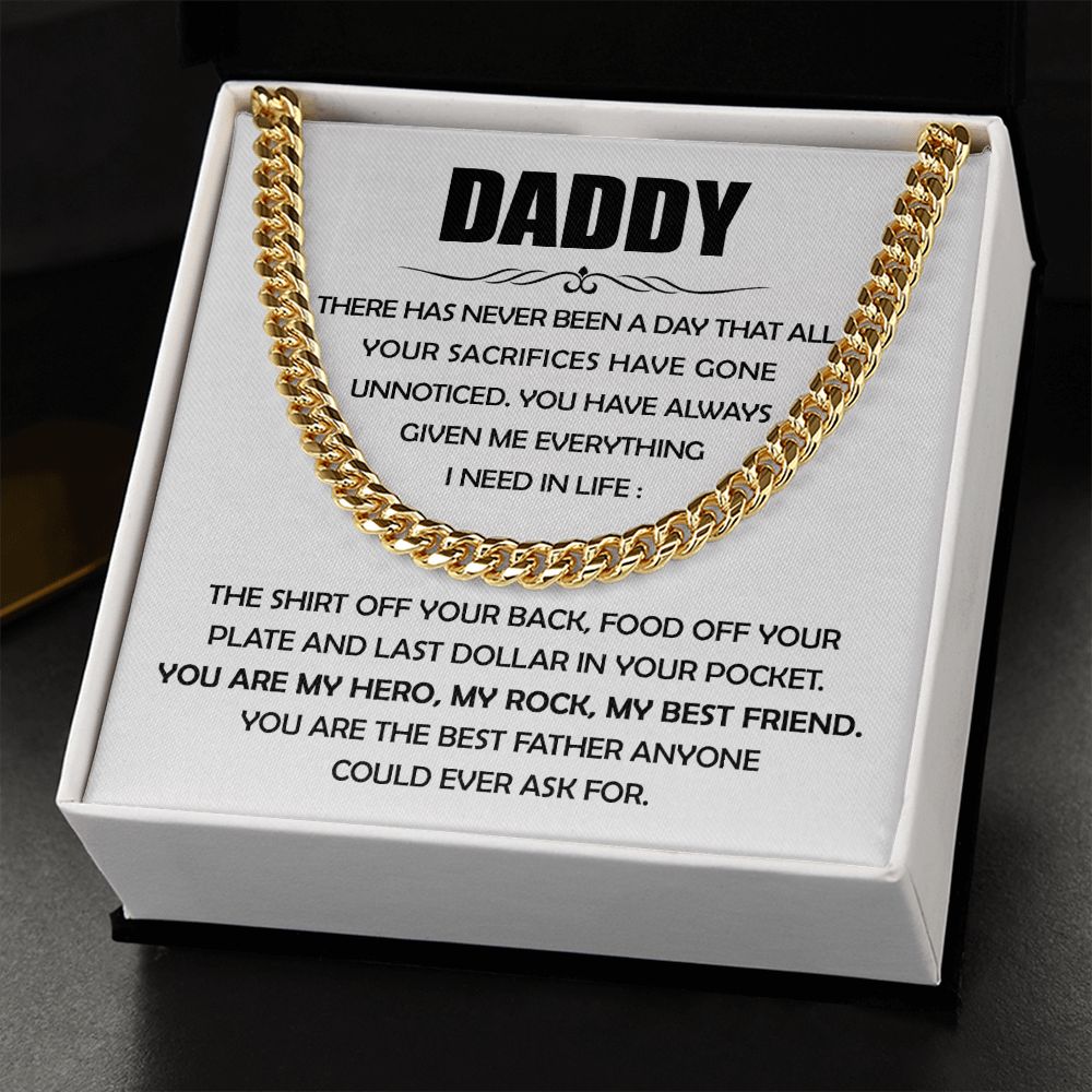 Daddy - You are my Hero | Cuban Link Chain