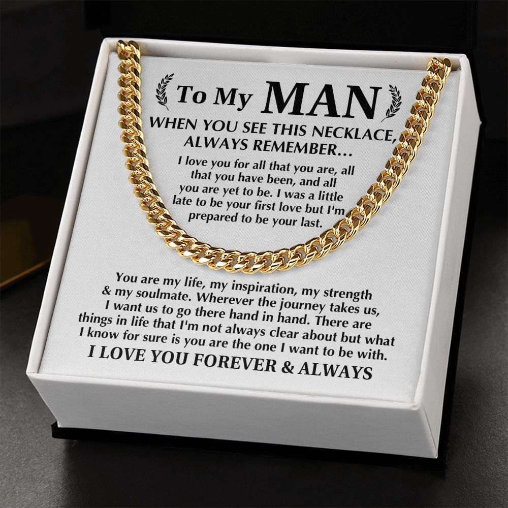 To My Man - Always Remember | Cuban Link Chain