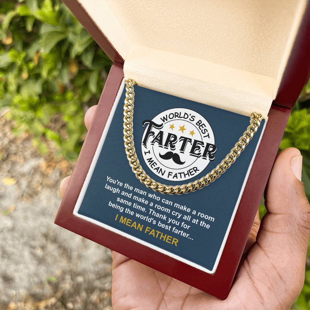 World's Best Farter Cuban Link Chain