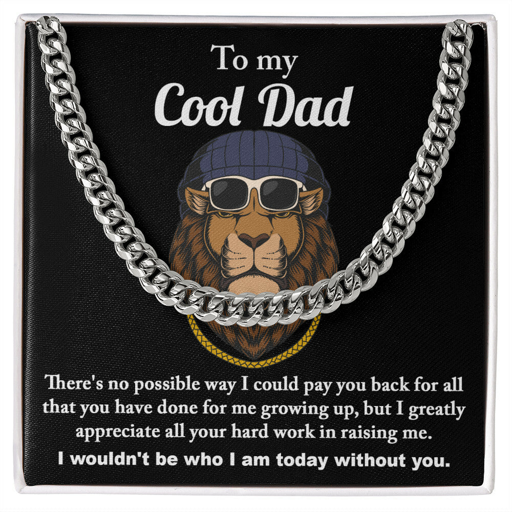 To my cool Dad Cuban Link Chain
