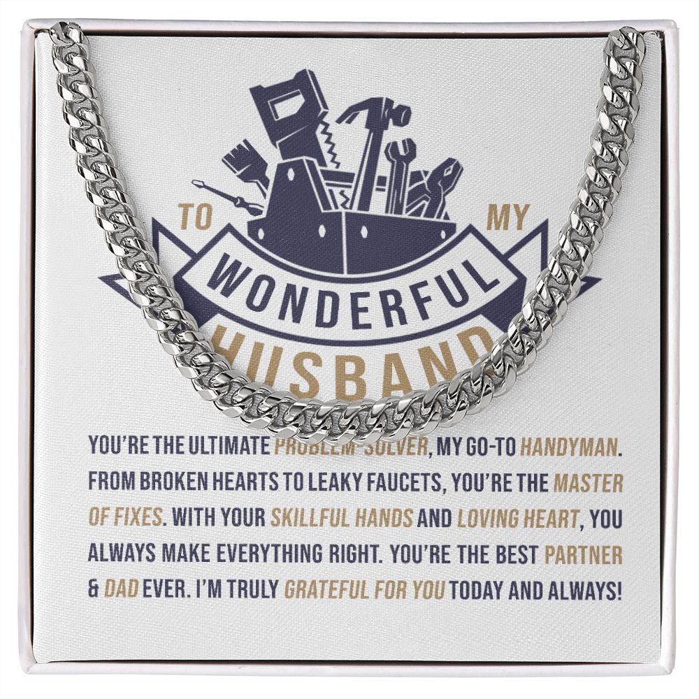 To My wonderful Husband | Cuban Link Chain