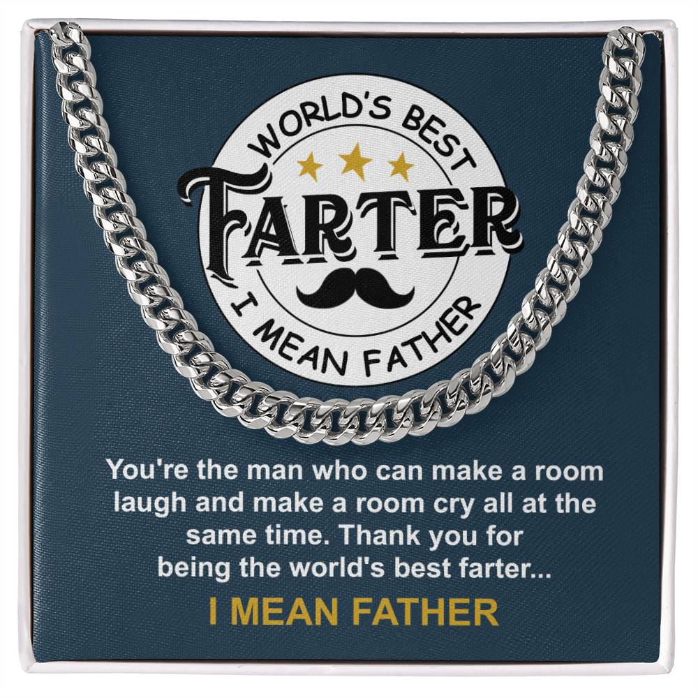 World's Best Farter Cuban Link Chain