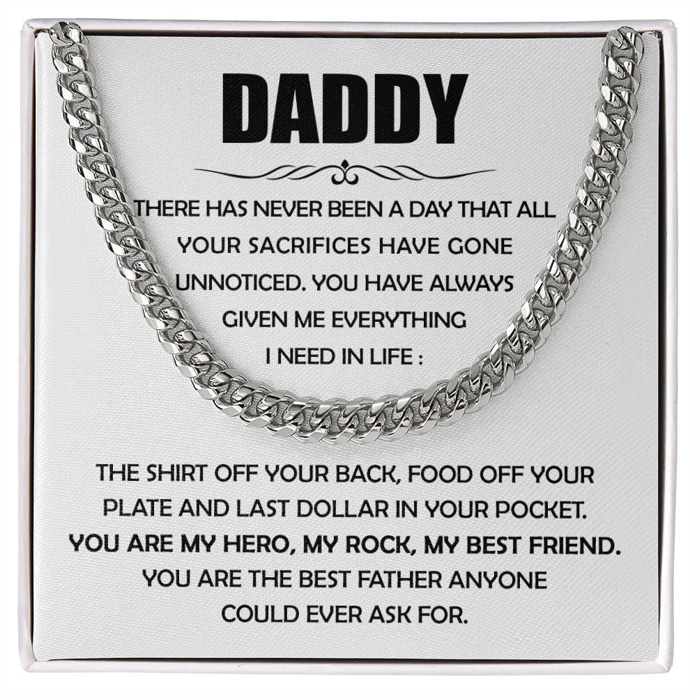 Daddy - You are my Hero | Cuban Link Chain