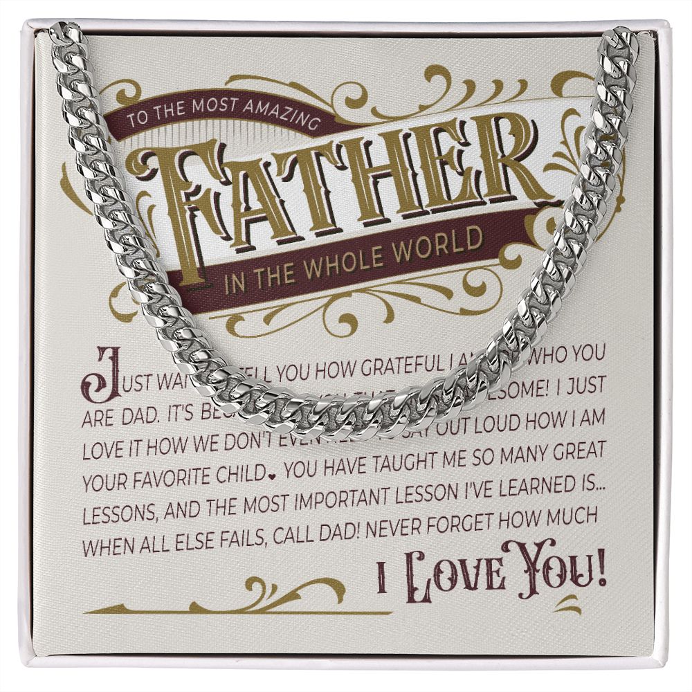 THe Most Amazing Father | Cuban Link Chain