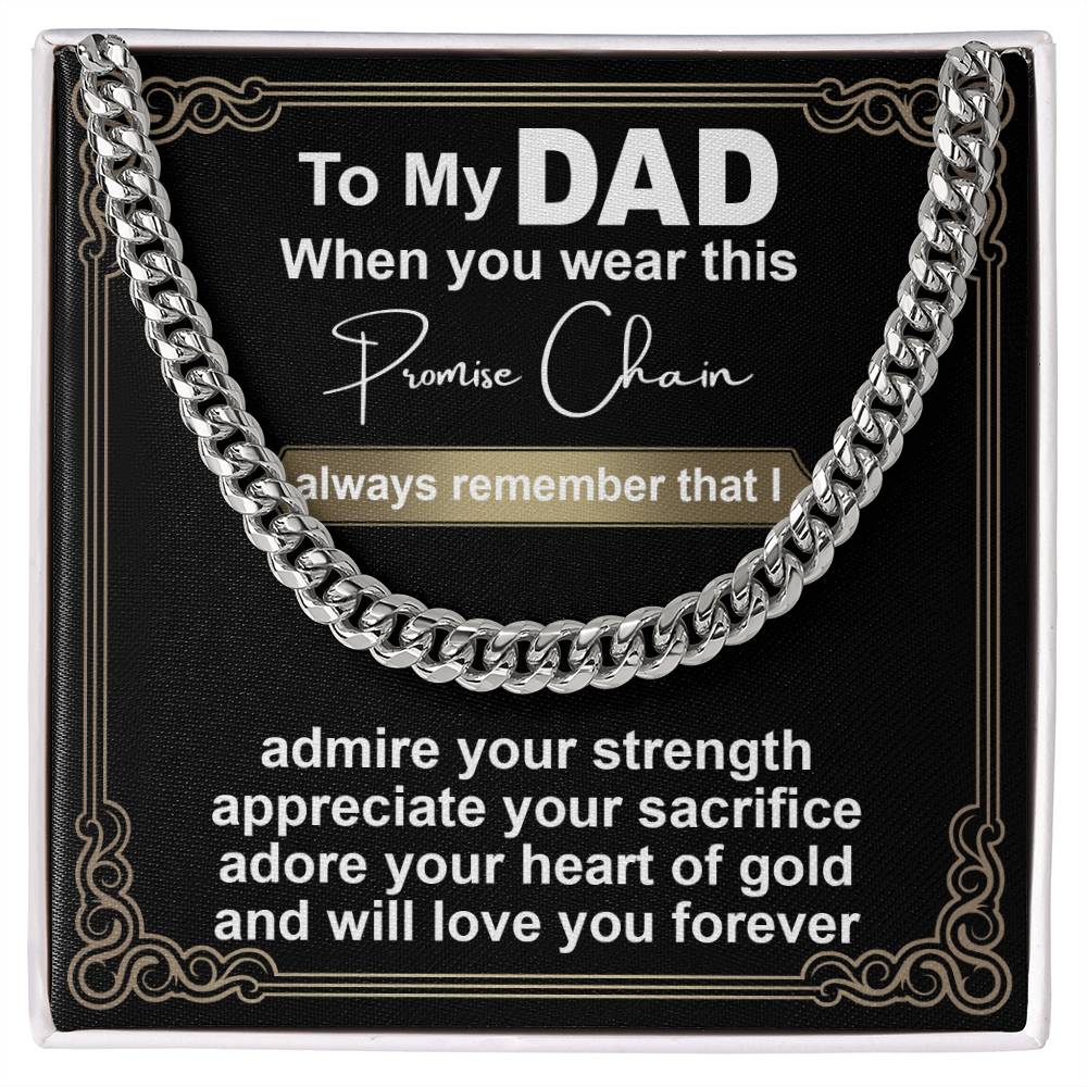Dad Promise Cuban Link Chain