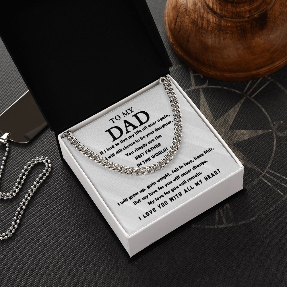 To My Dad - Best Father in the World | Cuban Link Chain