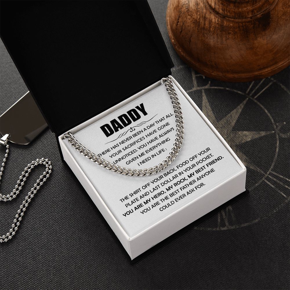 Daddy - You are my Hero | Cuban Link Chain