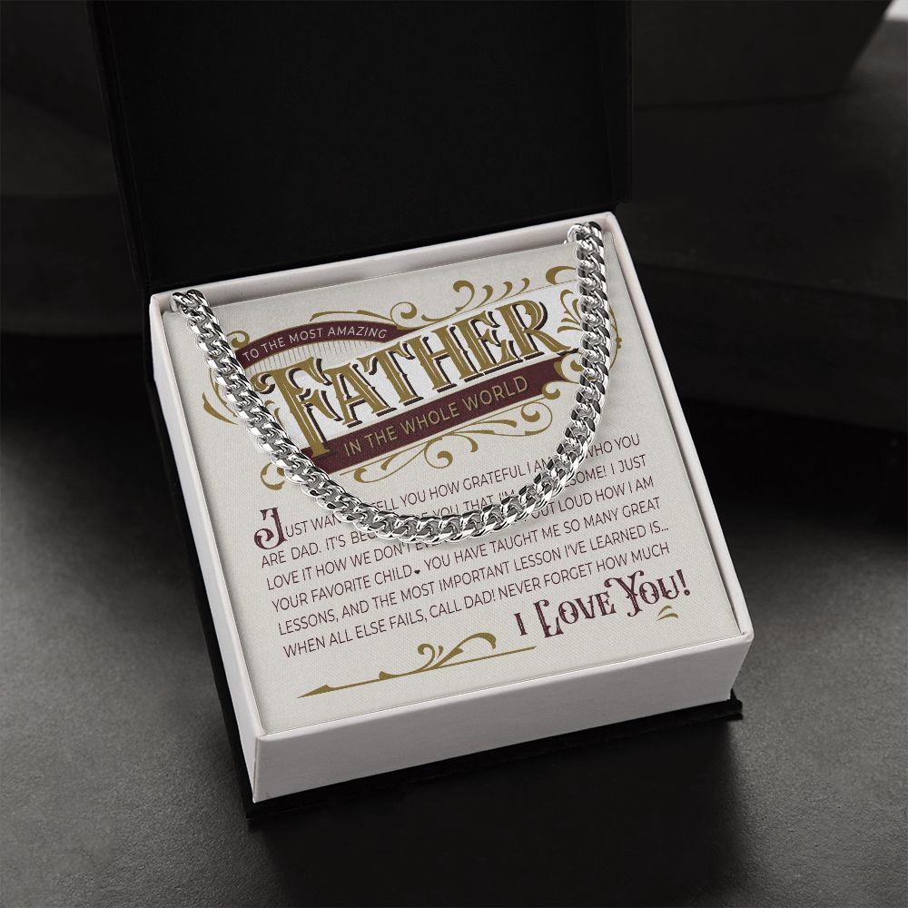 THe Most Amazing Father | Cuban Link Chain
