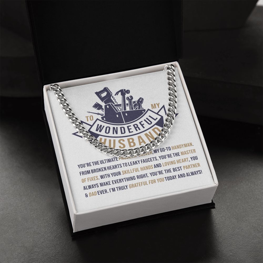 To My wonderful Husband | Cuban Link Chain