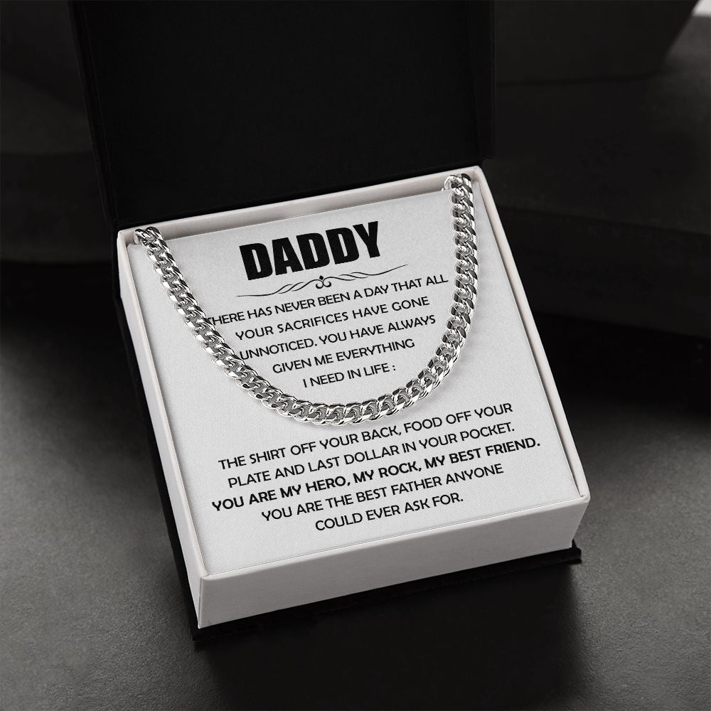 Daddy - You are my Hero | Cuban Link Chain