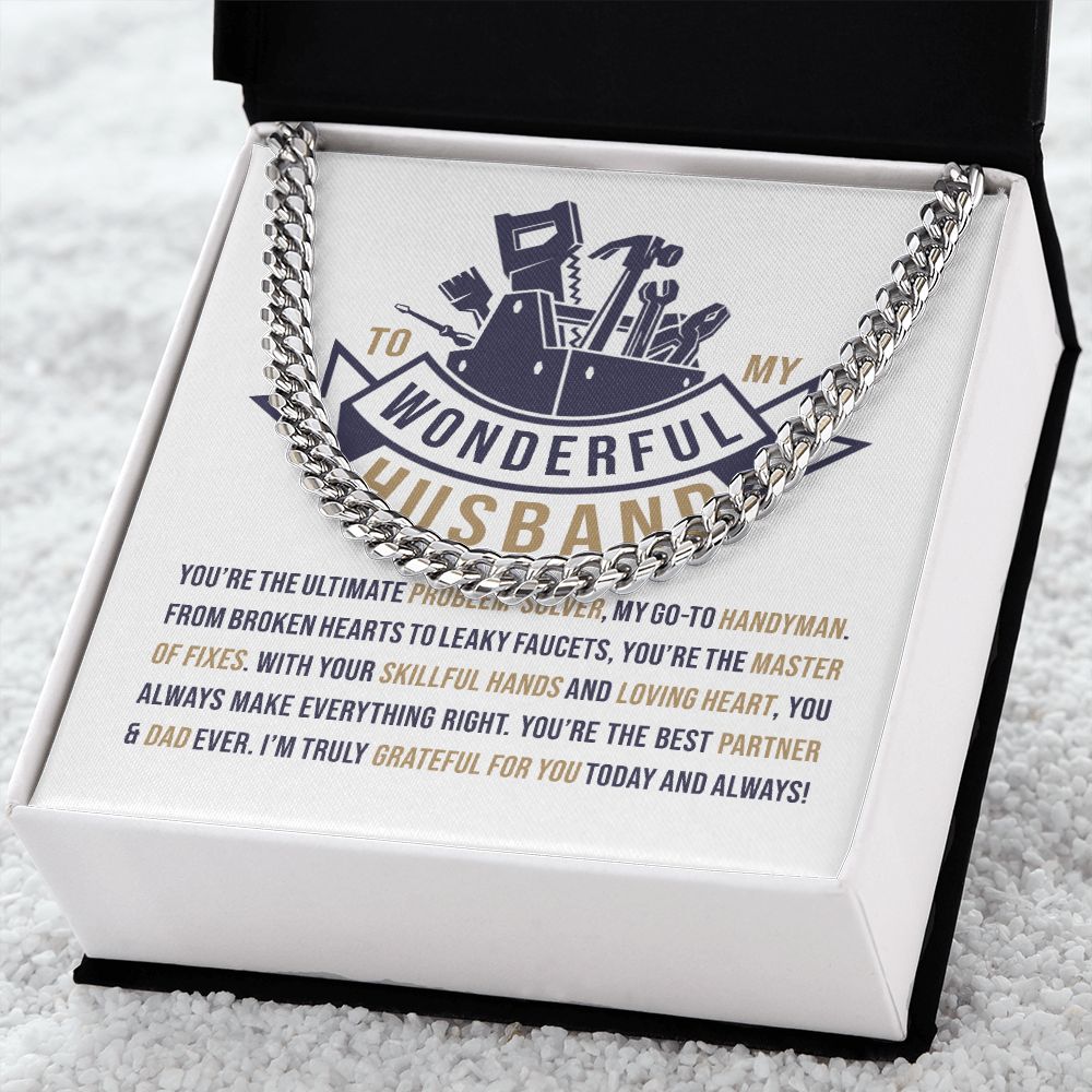 To My wonderful Husband | Cuban Link Chain
