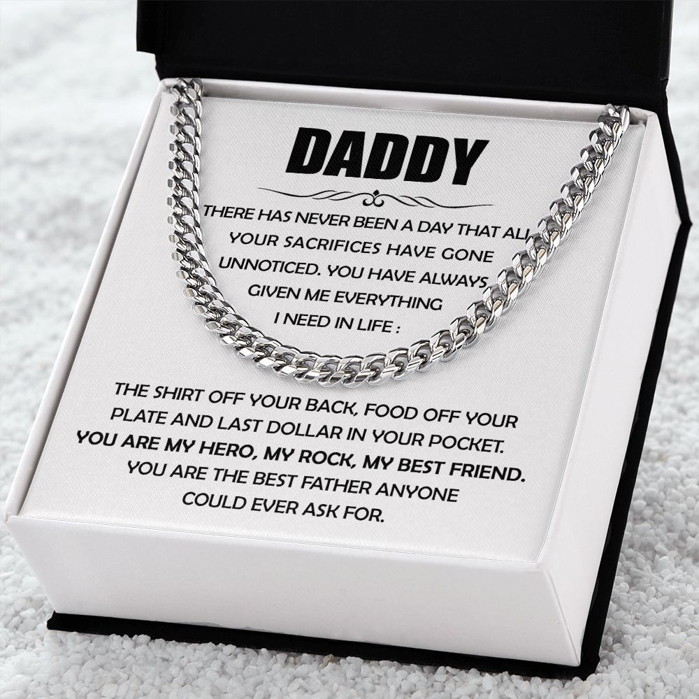 Daddy - You are my Hero | Cuban Link Chain