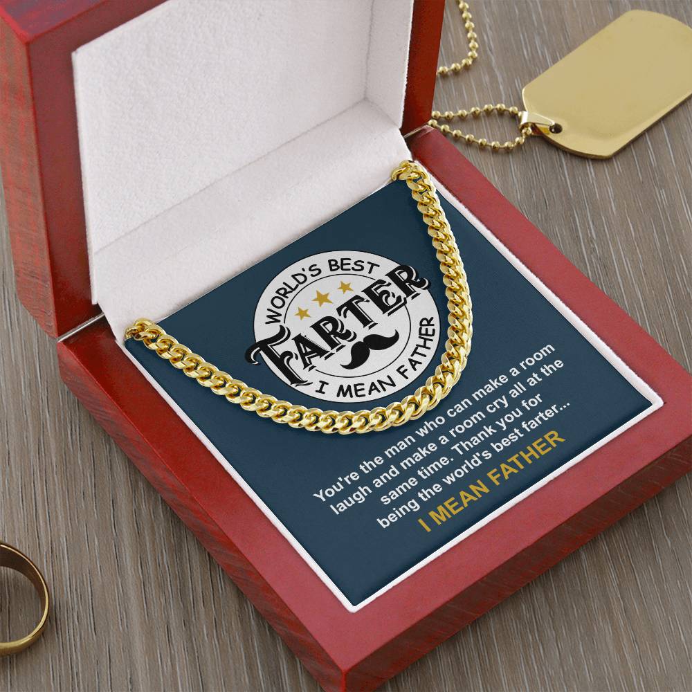 World's Best Farter Cuban Link Chain