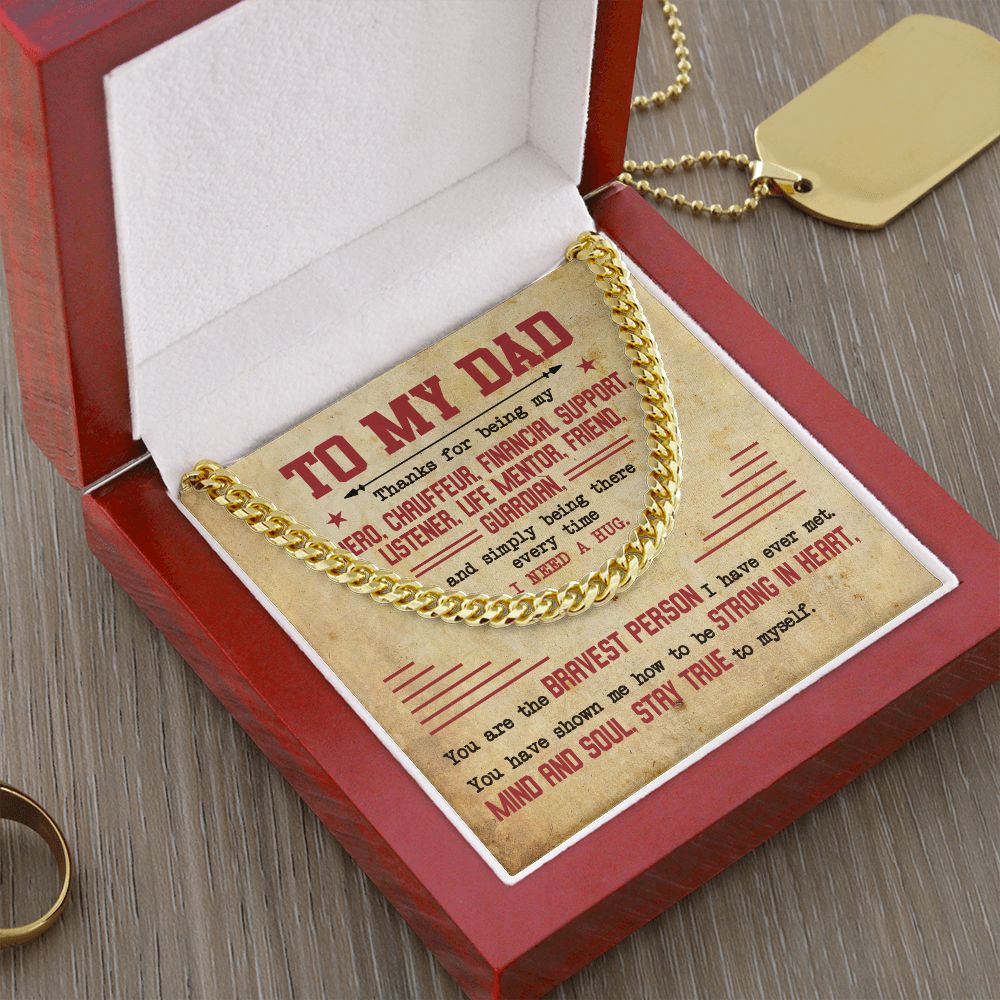 To My Dad - My Hero | Cuban Link Chain