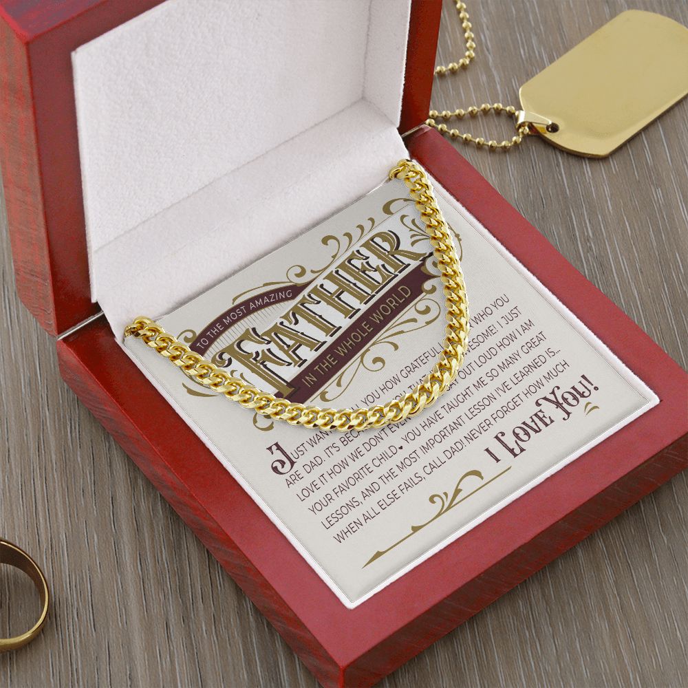 THe Most Amazing Father | Cuban Link Chain