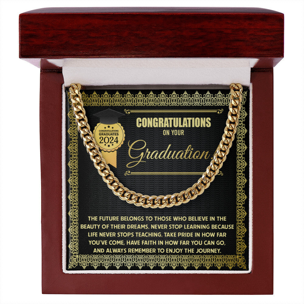 Congratulations on your Graduation Cuban Link Chain