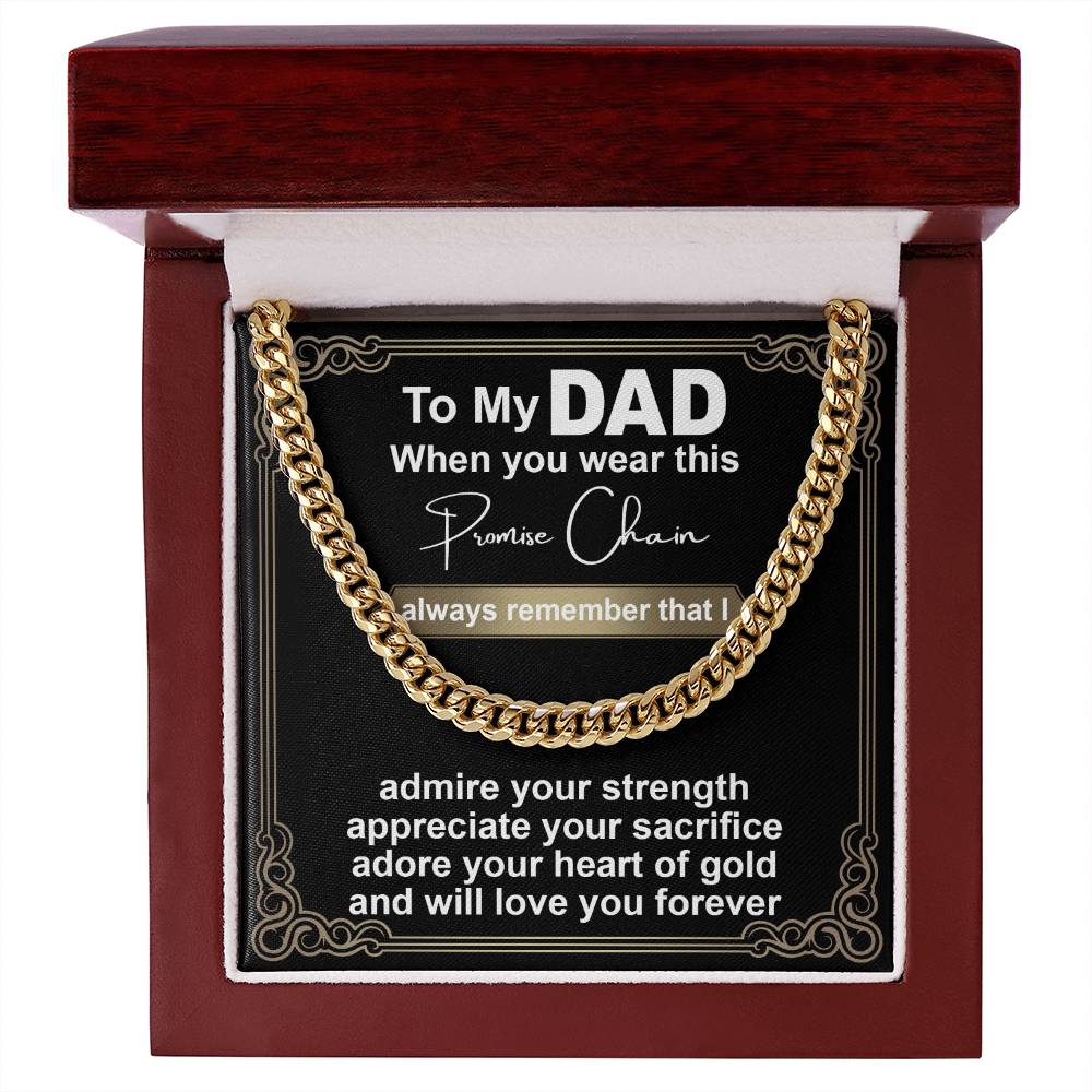 Dad Promise Cuban Link Chain
