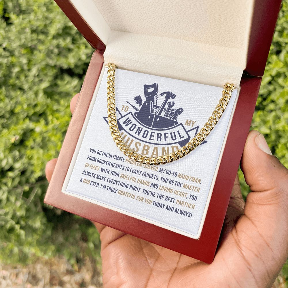 To My wonderful Husband | Cuban Link Chain