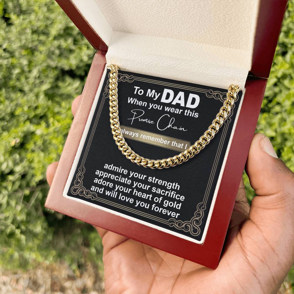 Dad Promise Cuban Link Chain