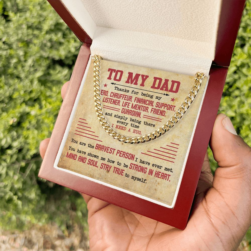 To My Dad - My Hero | Cuban Link Chain