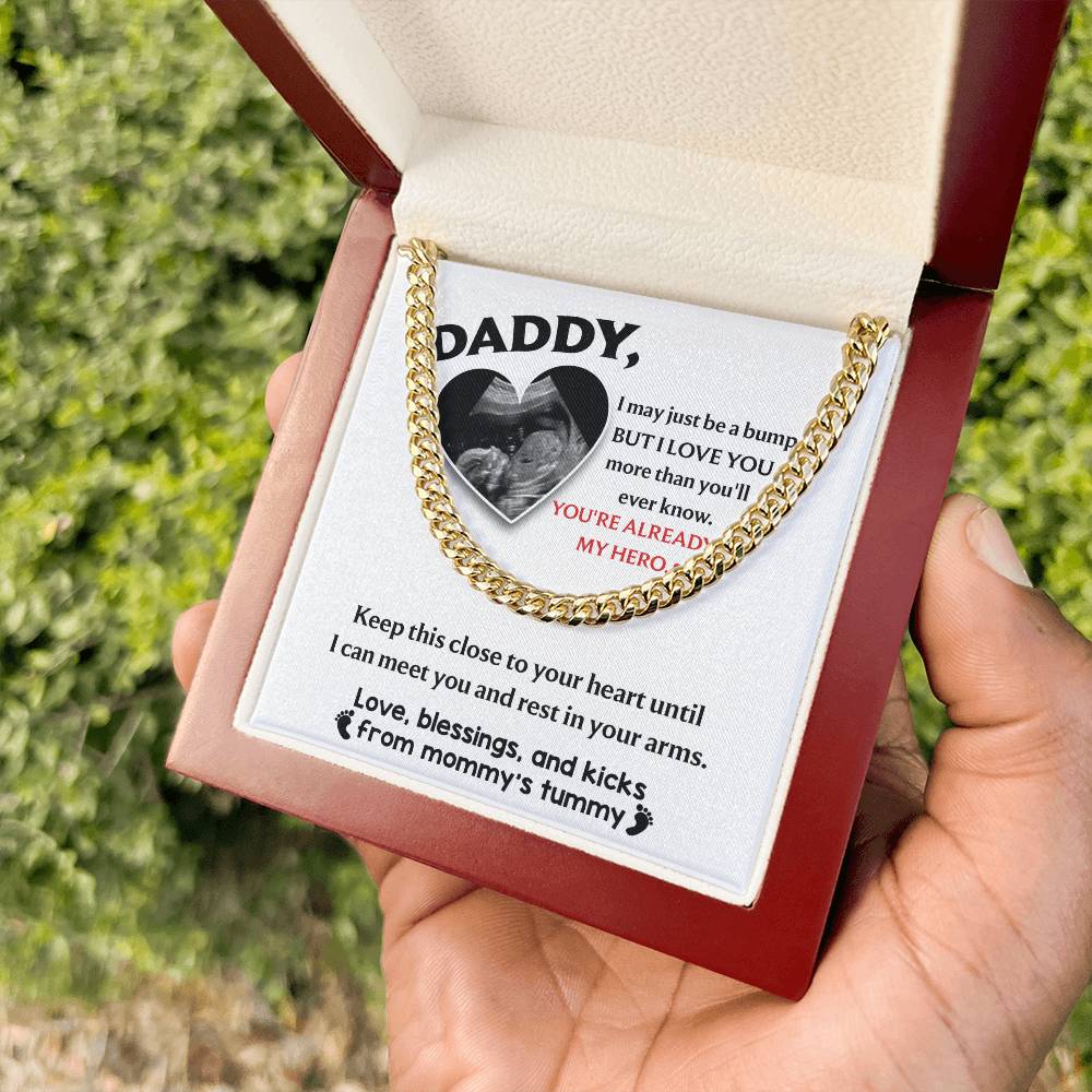 Daddy-to-Be, Already My Hero: Cuban Link Chain
