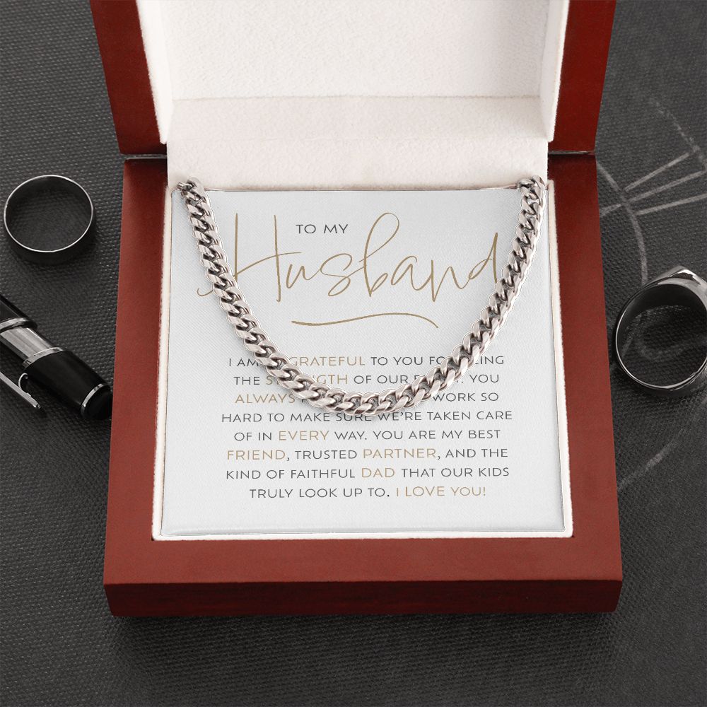To My Husband, So Grateful | Cuban Link Chain