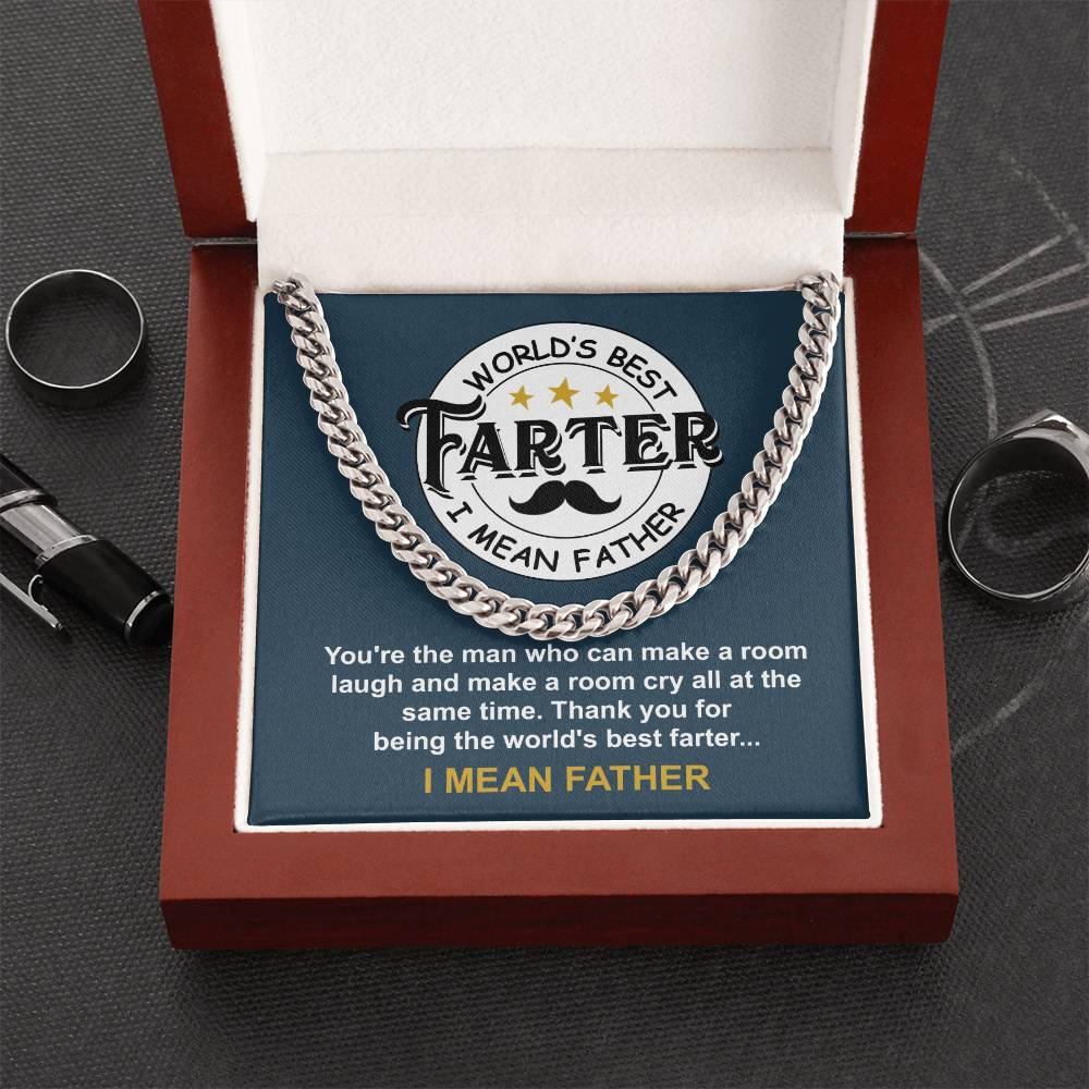 World's Best Farter Cuban Link Chain