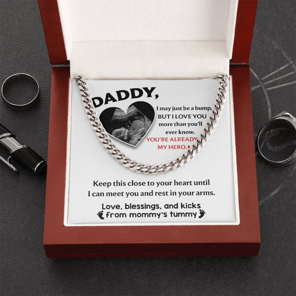 Daddy-to-Be, Already My Hero: Cuban Link Chain