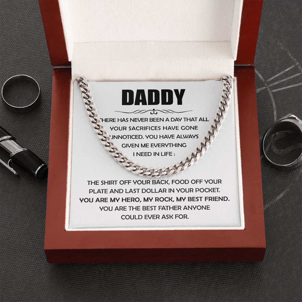 Daddy - You are my Hero | Cuban Link Chain