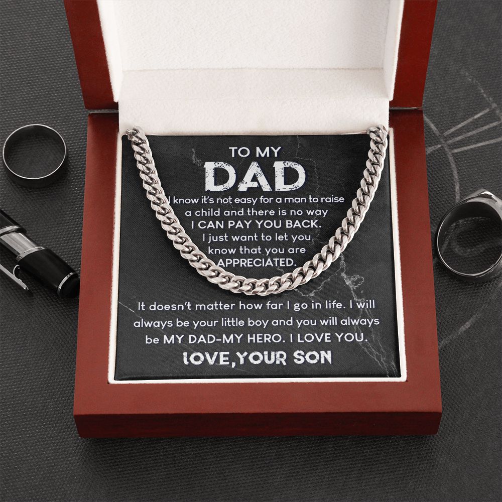 To My Dad - Always My Hero | Cuban Link Chain