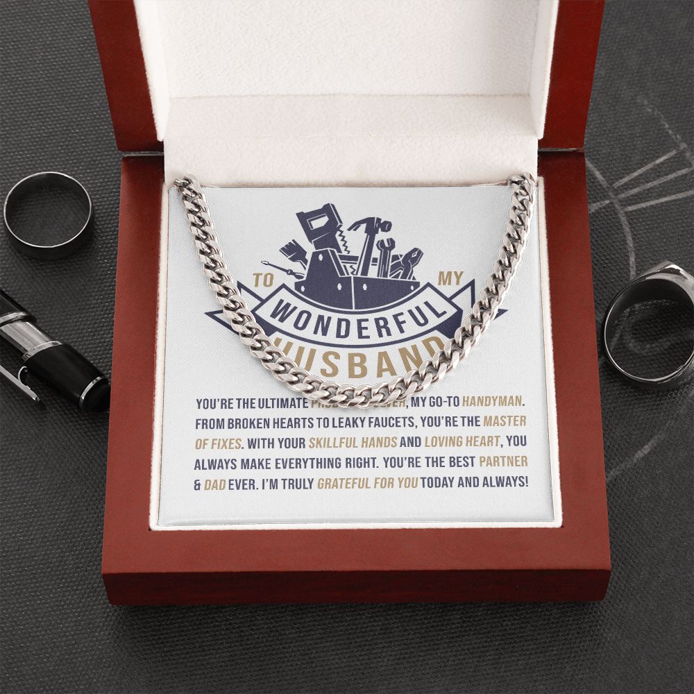 To My wonderful Husband | Cuban Link Chain