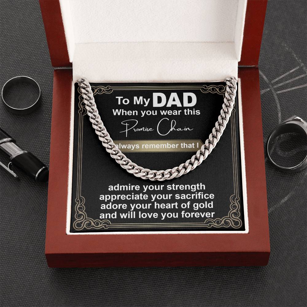 Dad Promise Cuban Link Chain