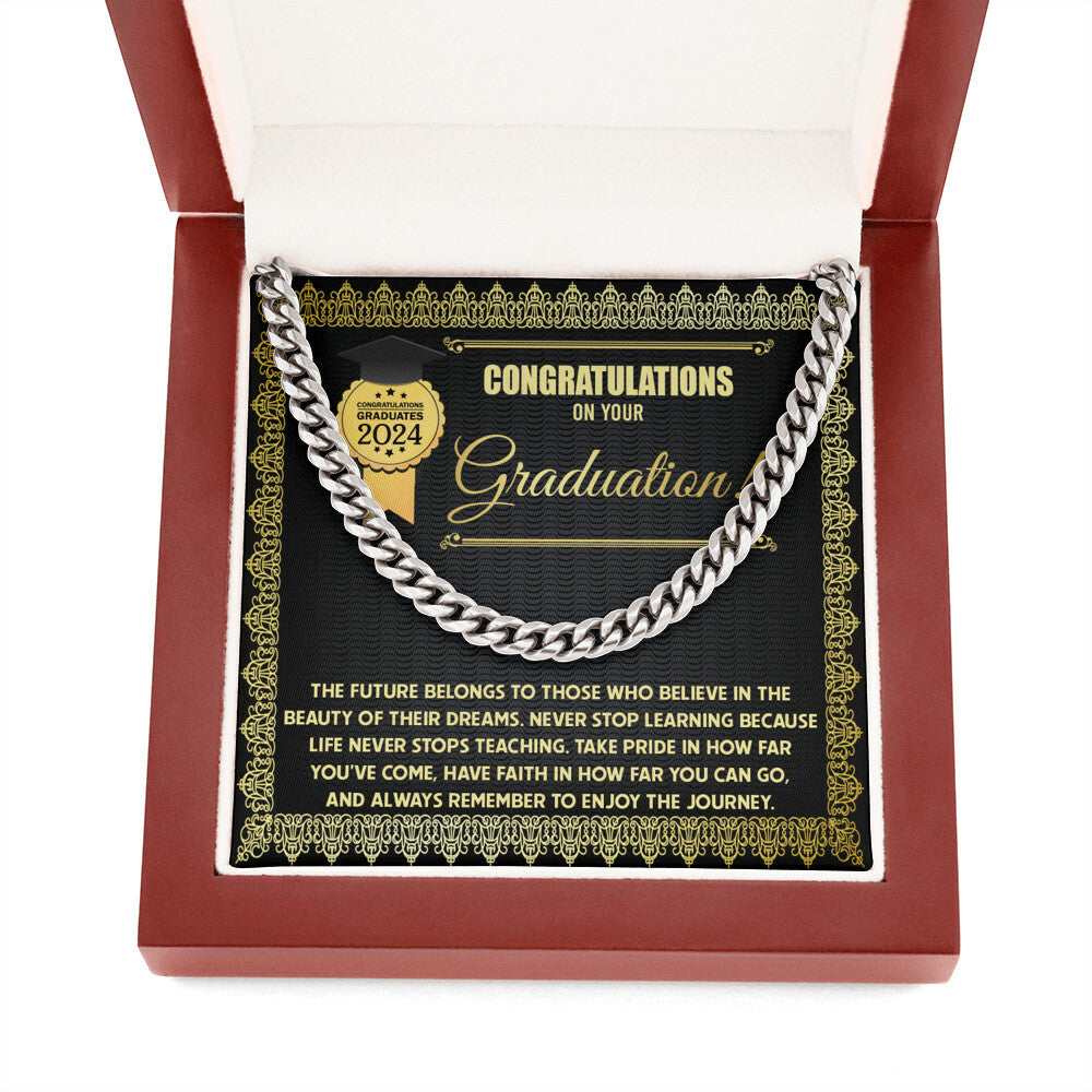 Congratulations on your Graduation Cuban Link Chain