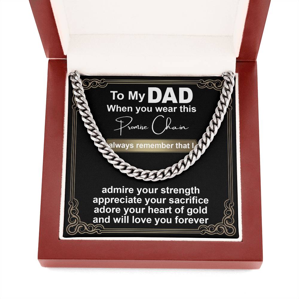 Dad Promise Cuban Link Chain