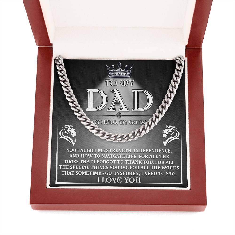Dad, My Hero, My Guide: Cuban Link Chain