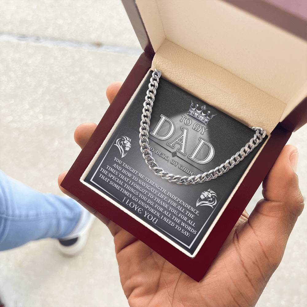 Dad, My Hero, My Guide: Cuban Link Chain