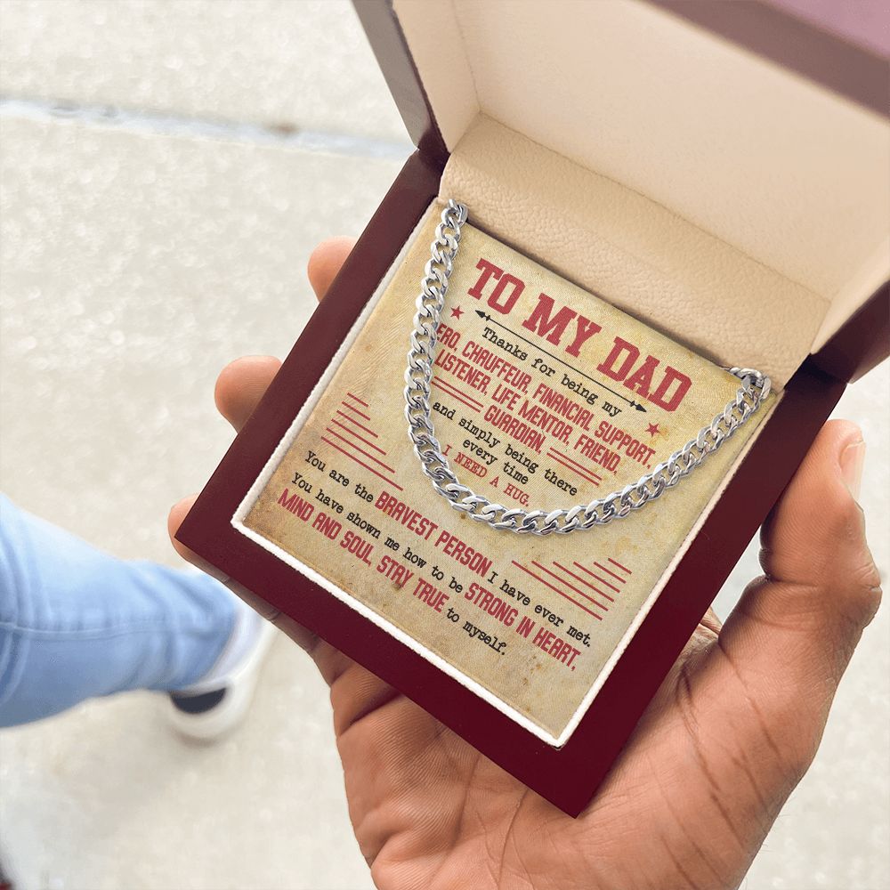 To My Dad - My Hero | Cuban Link Chain