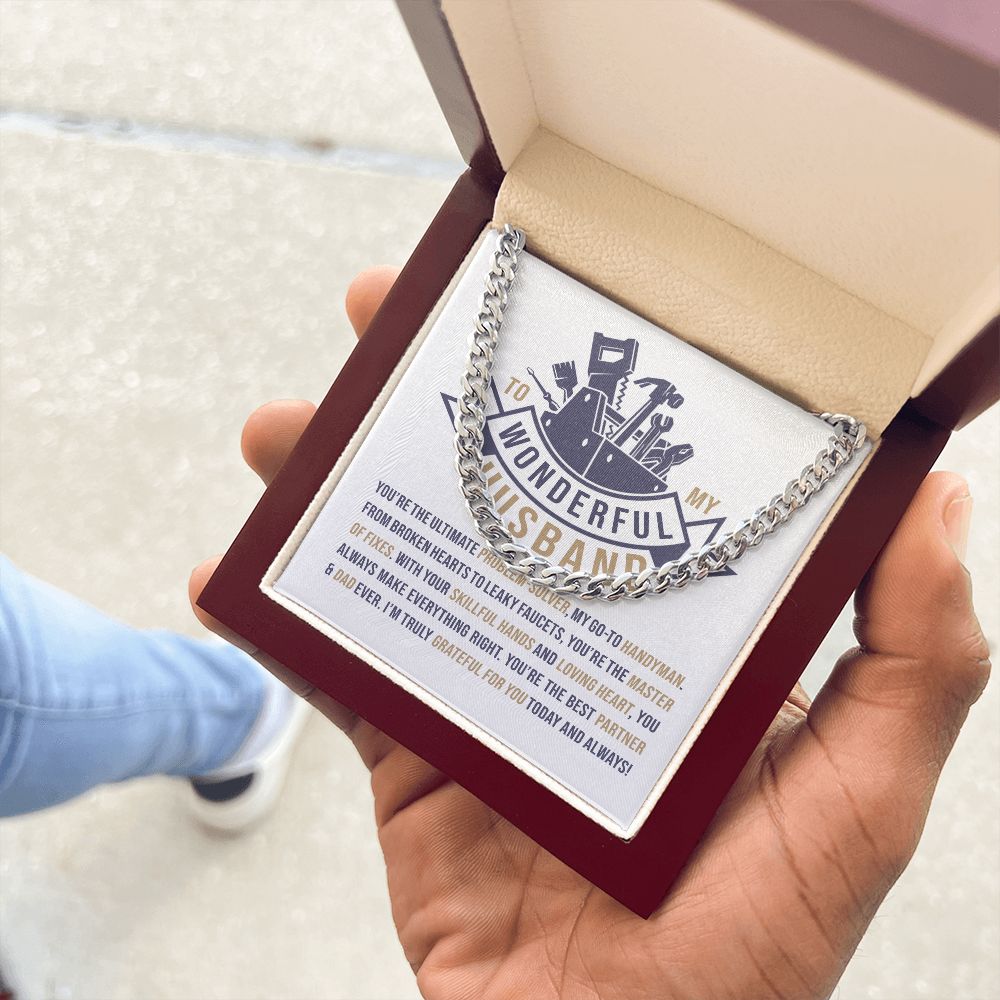 To My wonderful Husband | Cuban Link Chain