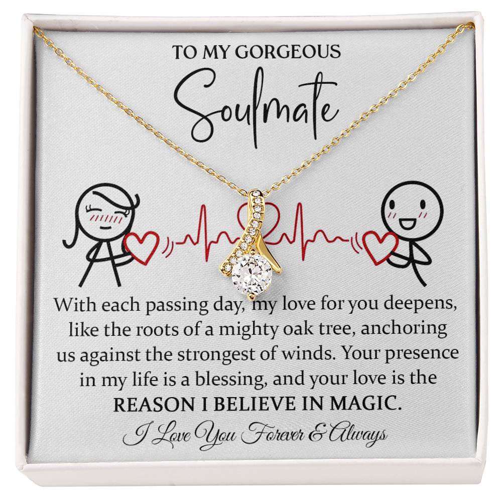To My Magical Soulmate Necklace Alluring Beauty Necklace