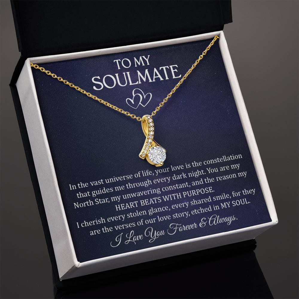 To My Soulmate You are my Universe Necklace Alluring Beauty Necklace