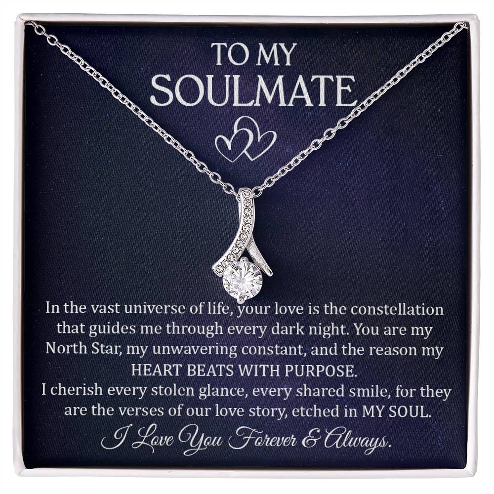To My Soulmate You are my Universe Necklace Alluring Beauty Necklace