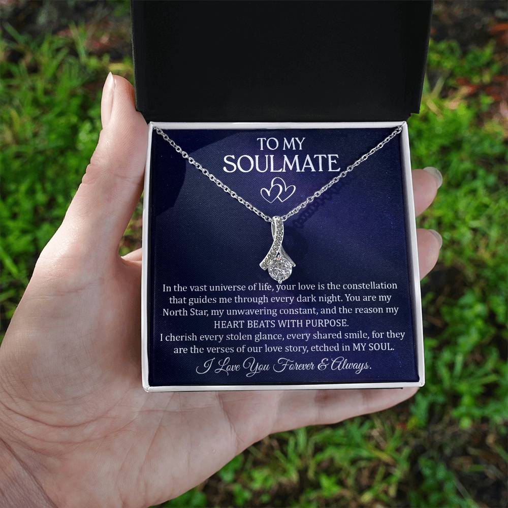 To My Soulmate You are my Universe Necklace Alluring Beauty Necklace