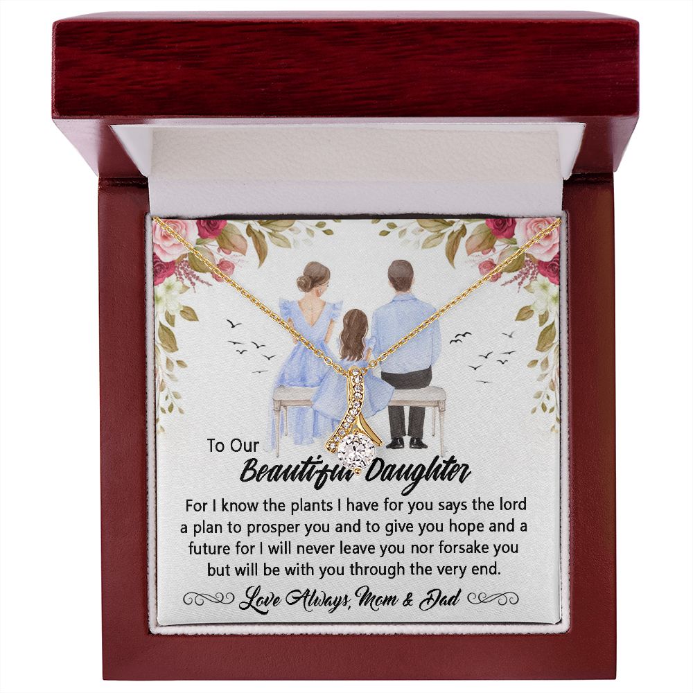 To My beautiful daughter Necklace