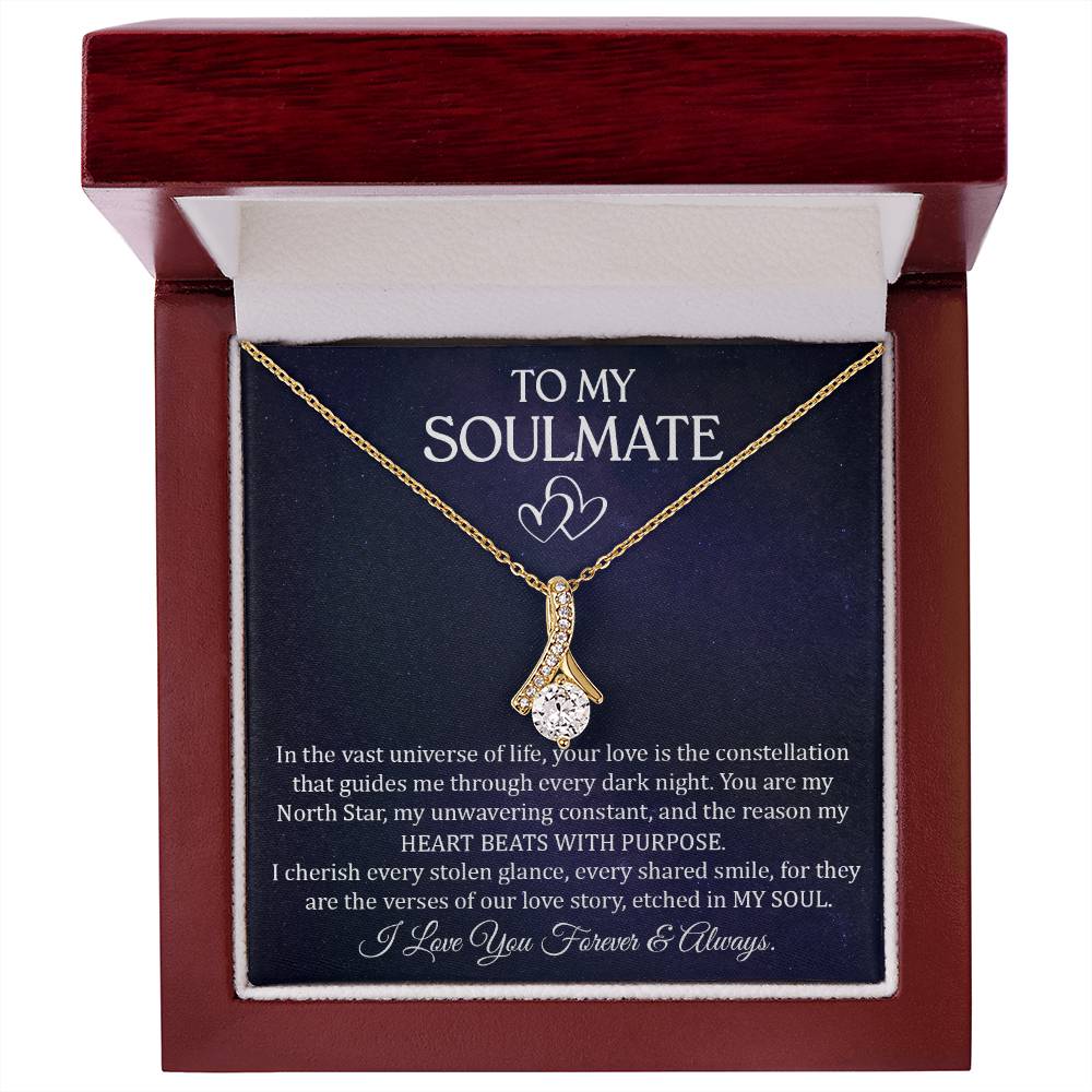 To My Soulmate You are my Universe Necklace Alluring Beauty Necklace