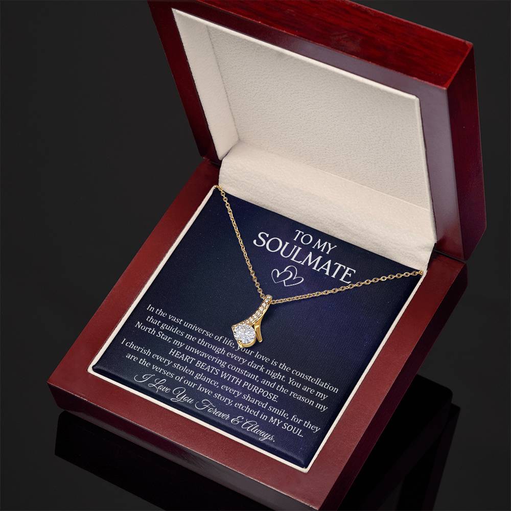To My Soulmate You are my Universe Necklace Alluring Beauty Necklace