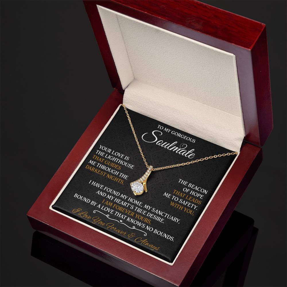 To My Gorgeous Soulmate Forever Necklace Alluring Beauty Necklace