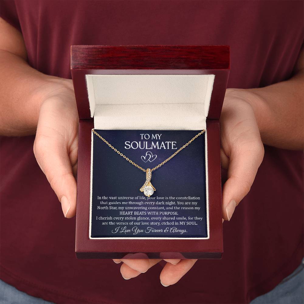 To My Soulmate You are my Universe Necklace Alluring Beauty Necklace